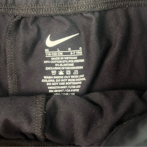 Girls Nike Skort Black with Pink Check Logo Sz 6X NWT - Picture 5 of 7